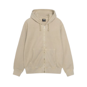 BUANA ZIP HOODIE PIGMENT DYED KHAKI