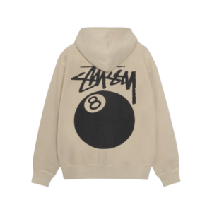 8 BALL ZIP HOODIE PIGMENT DYED KHAKI